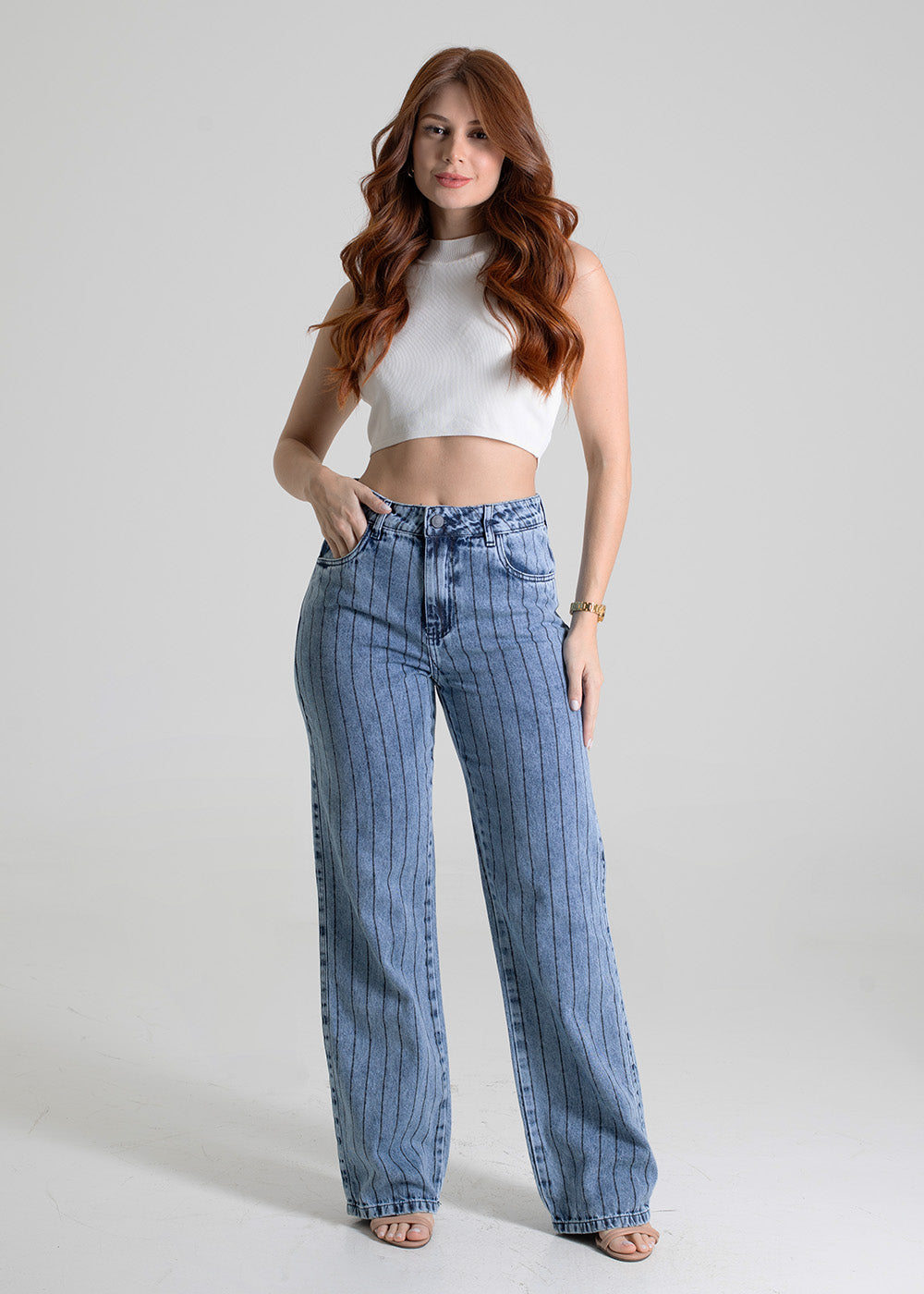 Calça Jeans Sawary Wide Leg - 280008 AZUL