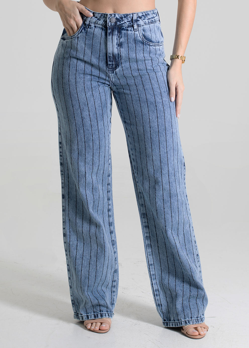Calça Jeans Sawary Wide Leg - 280008 AZUL