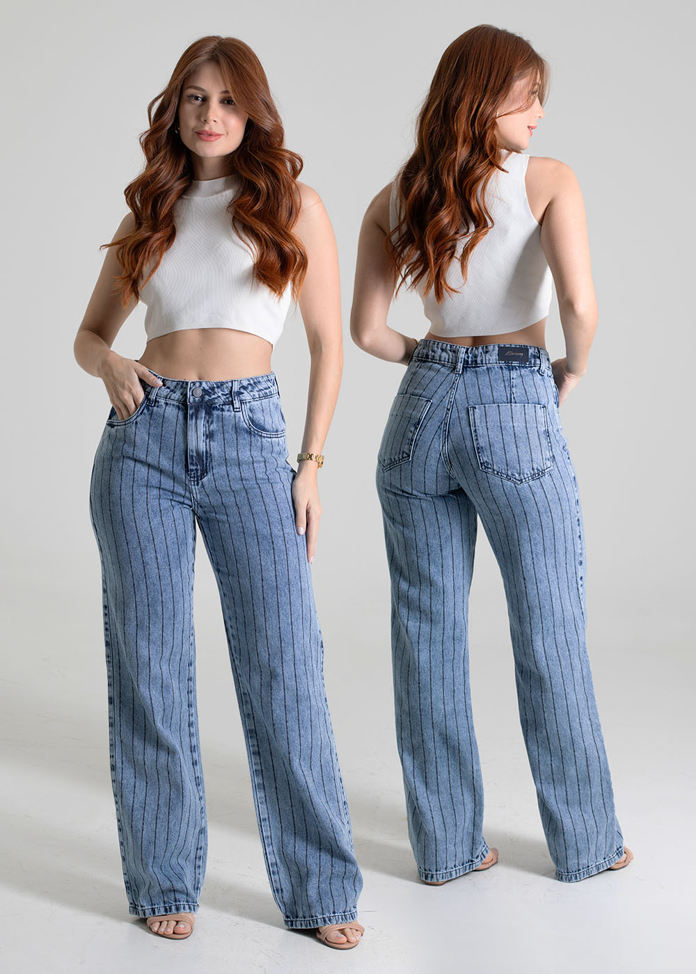 Calça Jeans Sawary Wide Leg - 280008 AZUL