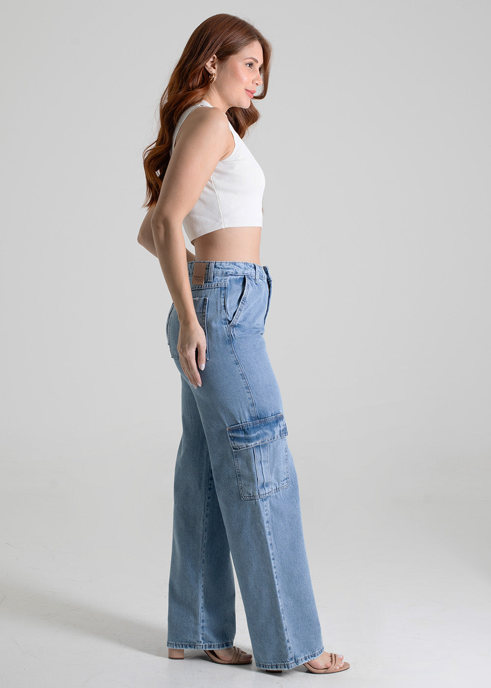 Calça Jeans Sawary Wide Leg - 280040 AZUL