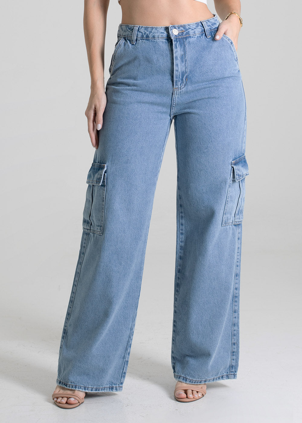 Calça Jeans Sawary Wide Leg - 280040 AZUL