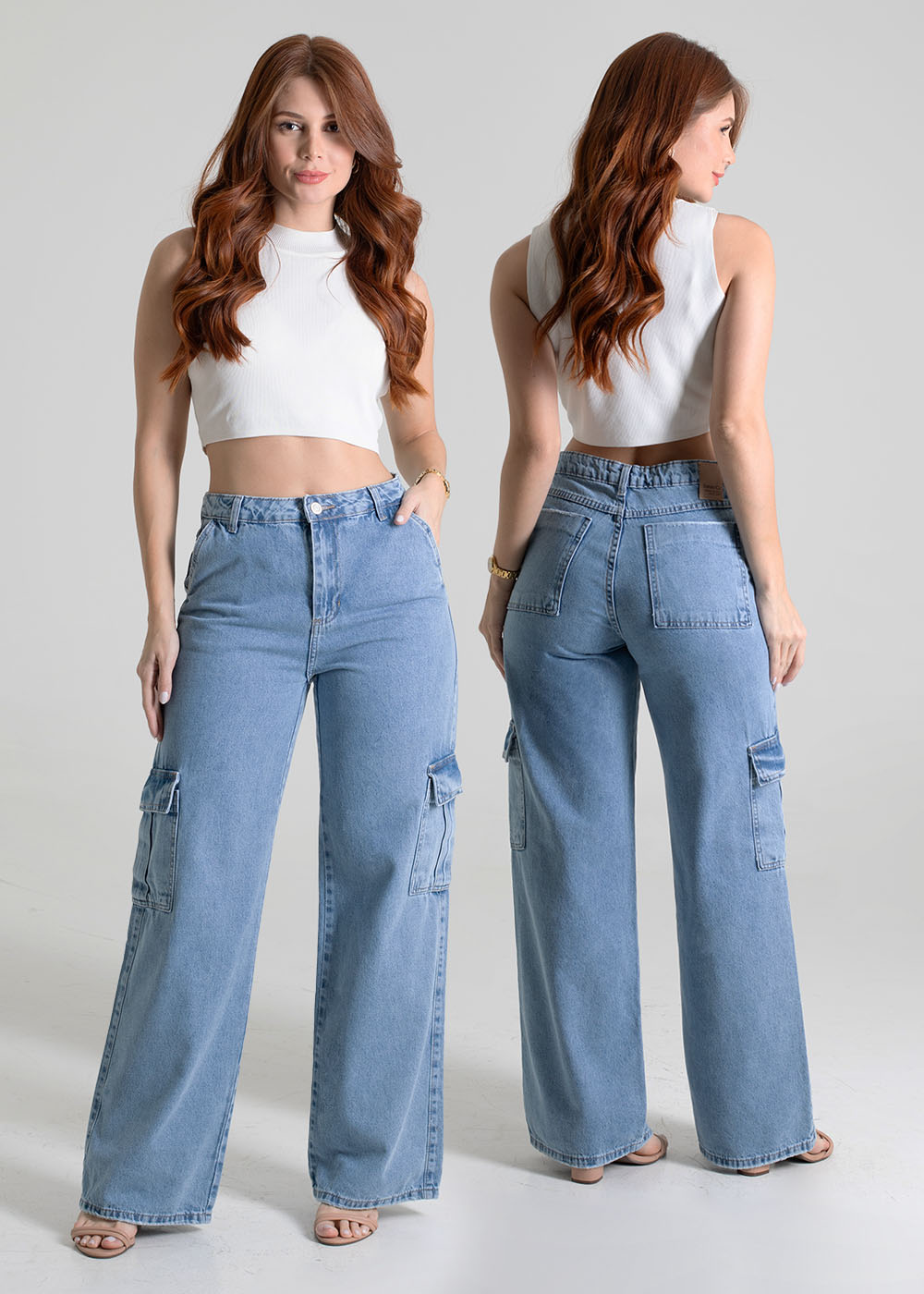 Calça Jeans Sawary Wide Leg - 280040 AZUL