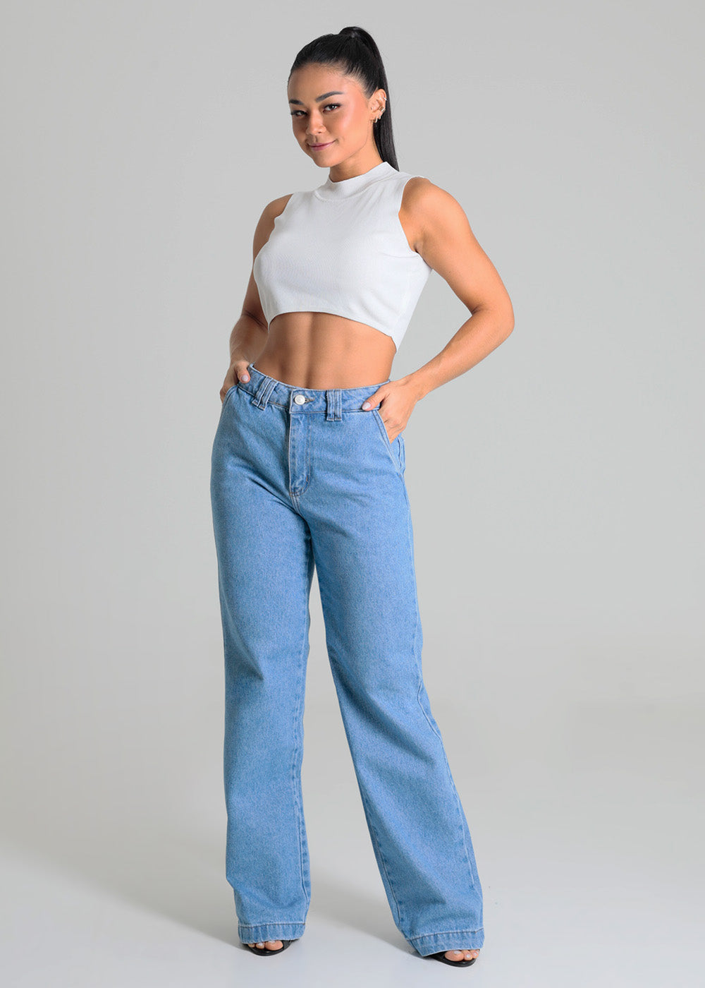 Calça Jeans Sawary Wide Leg - 280064 AZUL