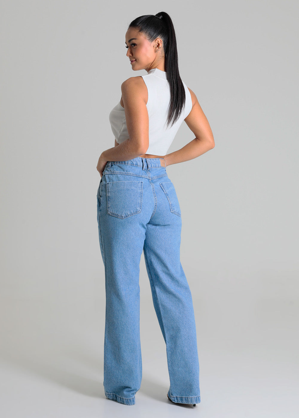 Calça Jeans Sawary Wide Leg - 280064 AZUL