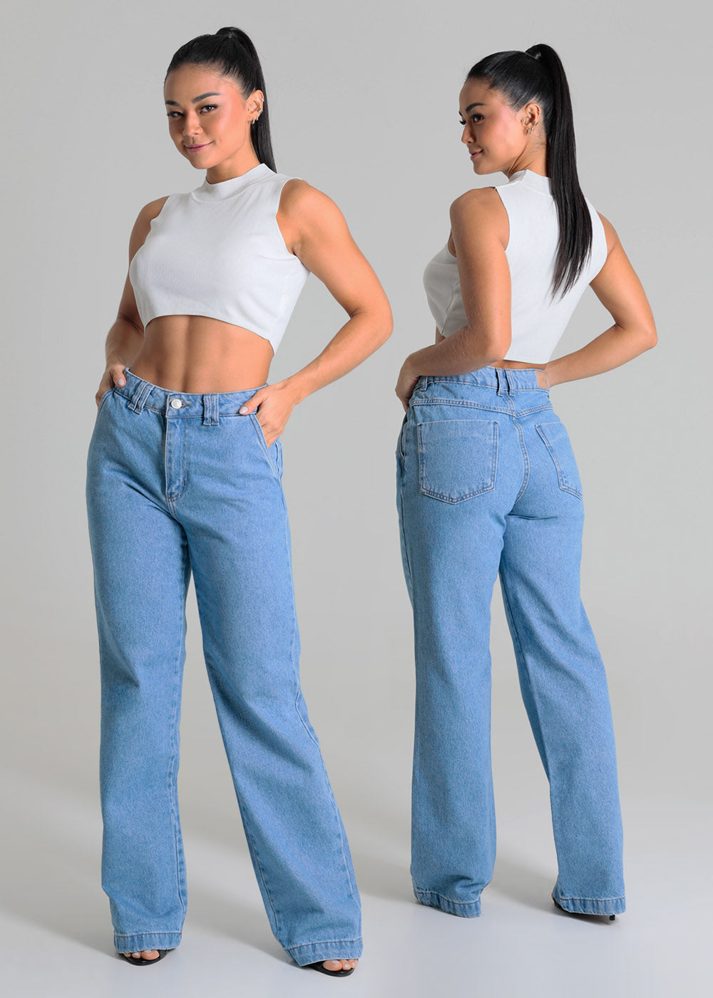 Calça Jeans Sawary Wide Leg - 280064 AZUL