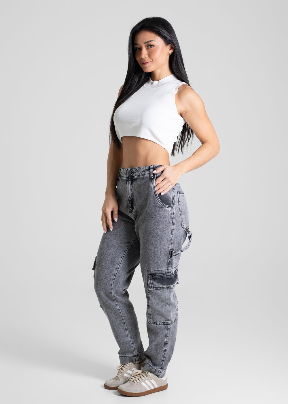 Calça Jeans Sawary Mom - 280067 PRETO