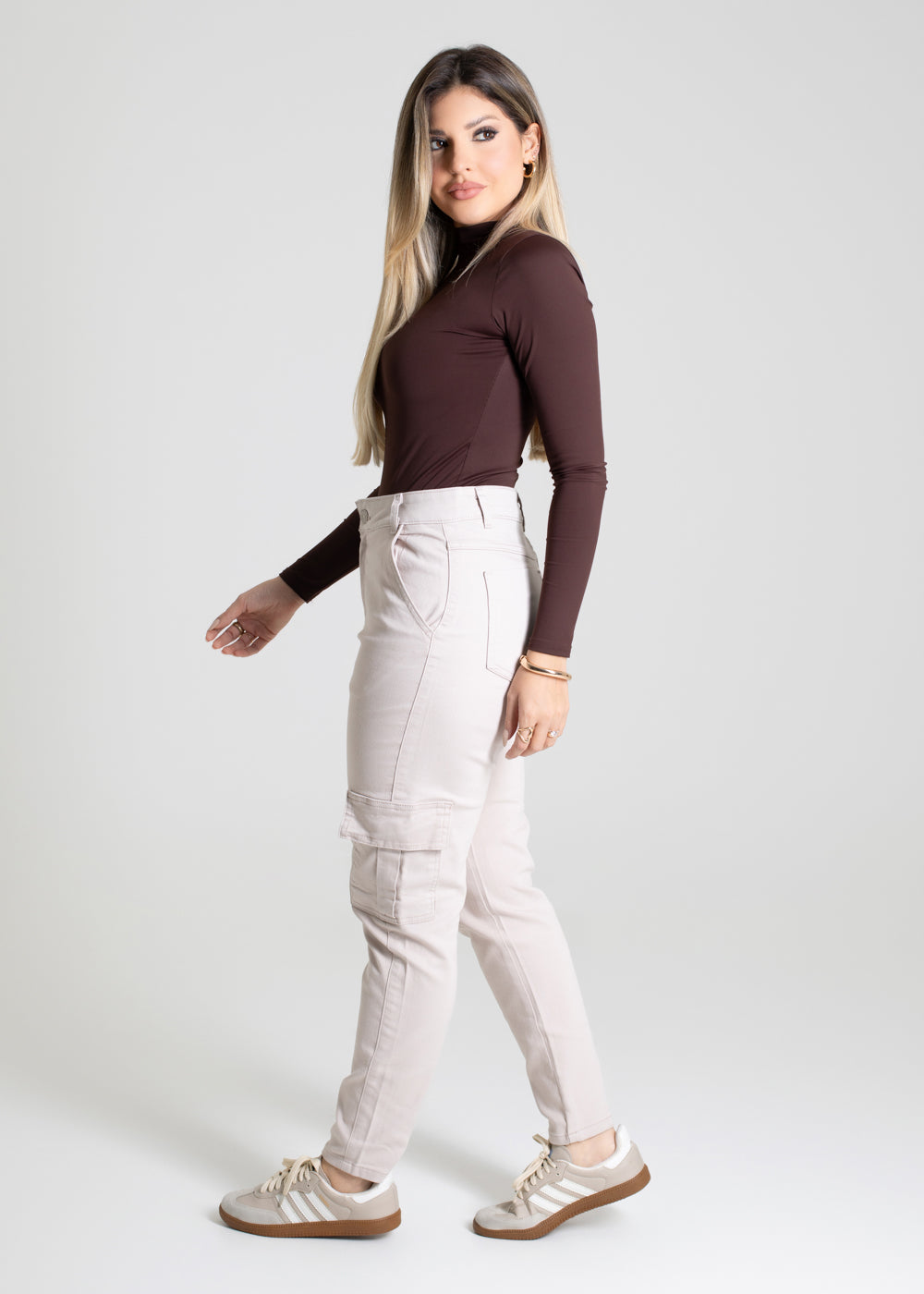 Calça Sarja Sawary Mom - 280076 BEGE