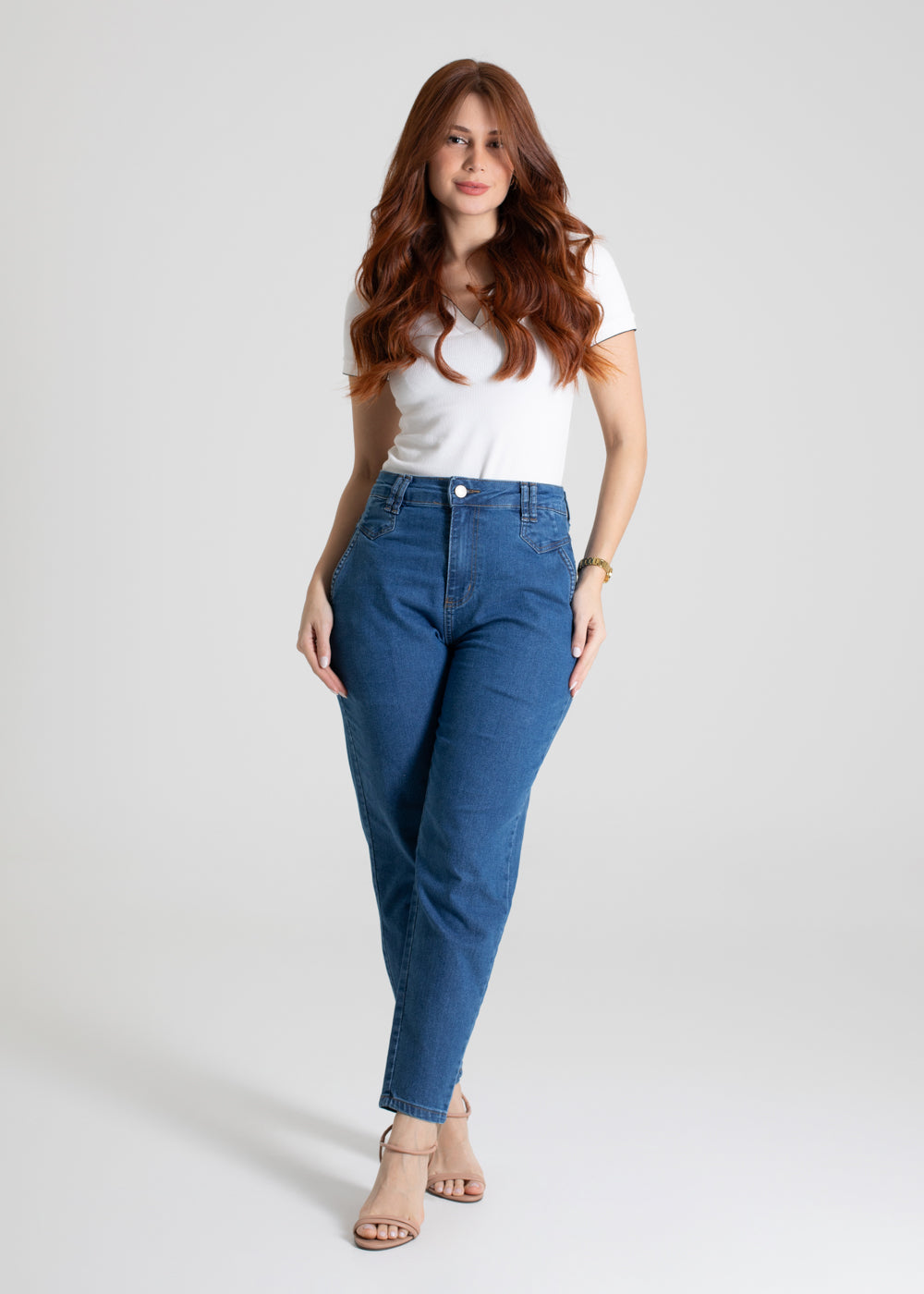 Calça Jeans Sawary Mom - 280082 AZUL