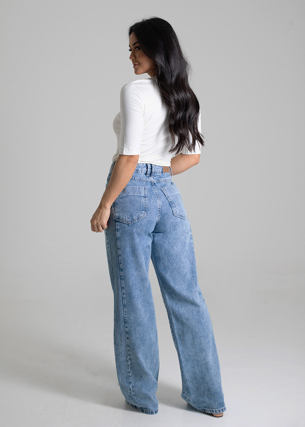 Calça Jeans Sawary Extra Wide Leg - 280094 AZUL