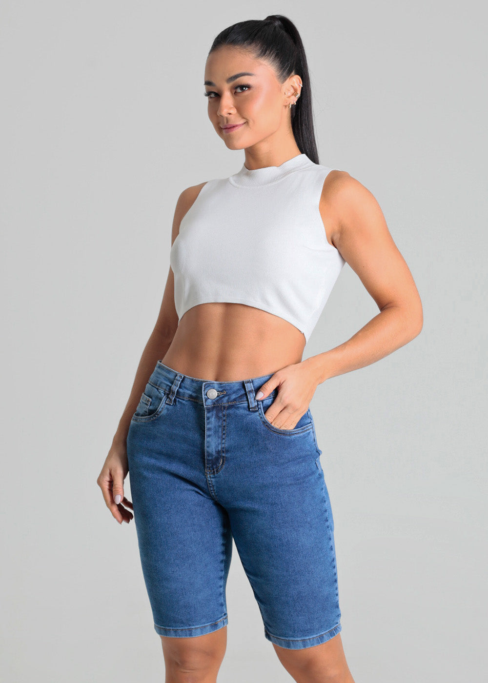 Bermuda Jeans Sawary - 280113 AZUL