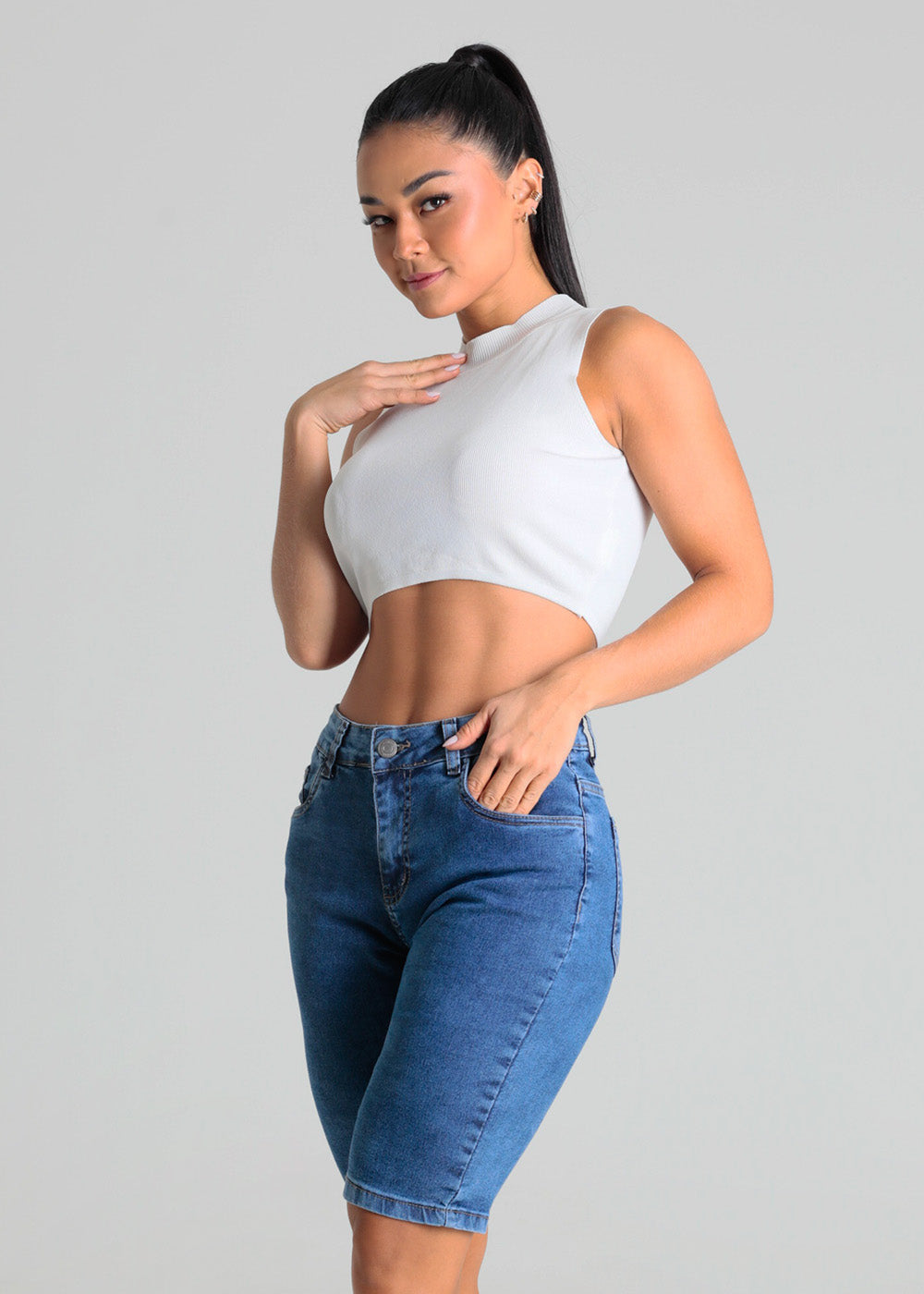 Bermuda Jeans Sawary - 280113 AZUL