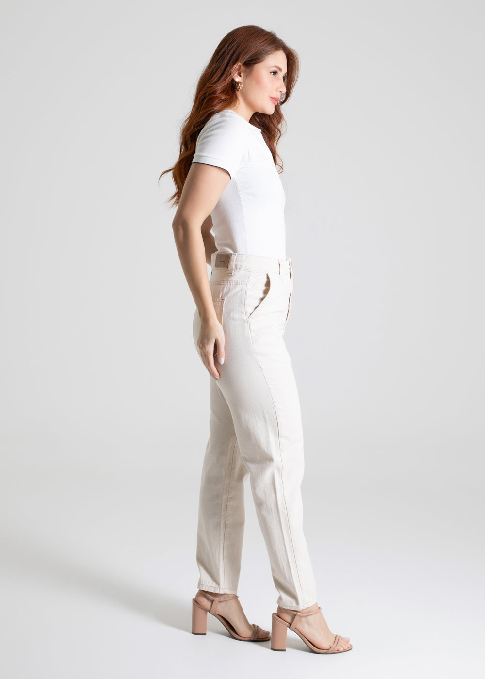 Calça Linho Sawary Mom - 280120 OFF WHITE