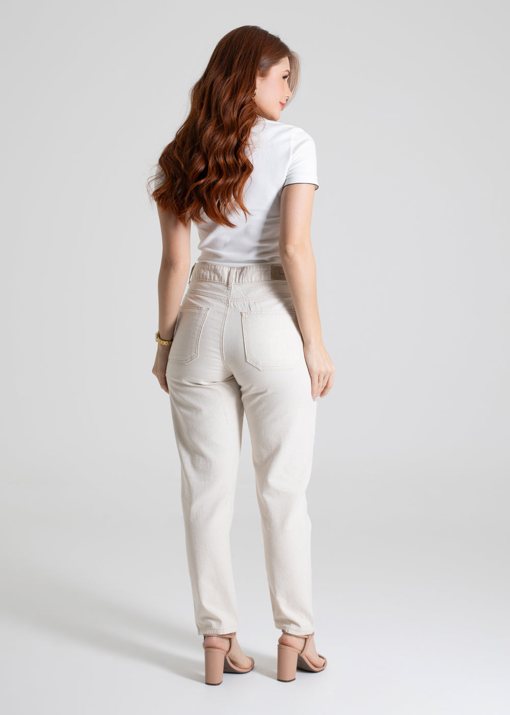 Calça Linho Sawary Mom - 280120 OFF WHITE