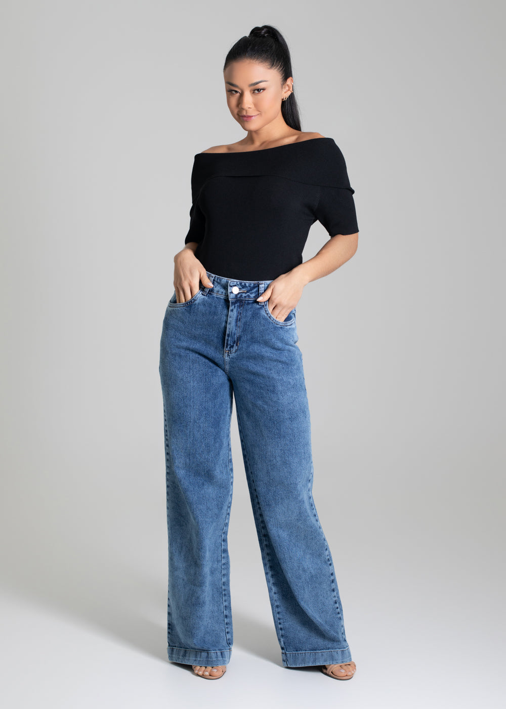Calça Jeans Sawary Wide Leg - 280132 AZUL