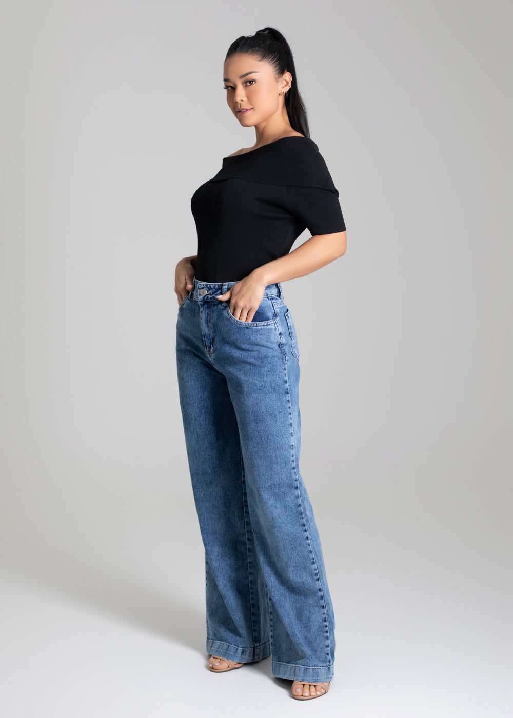 Calça Jeans Sawary Wide Leg - 280132 AZUL