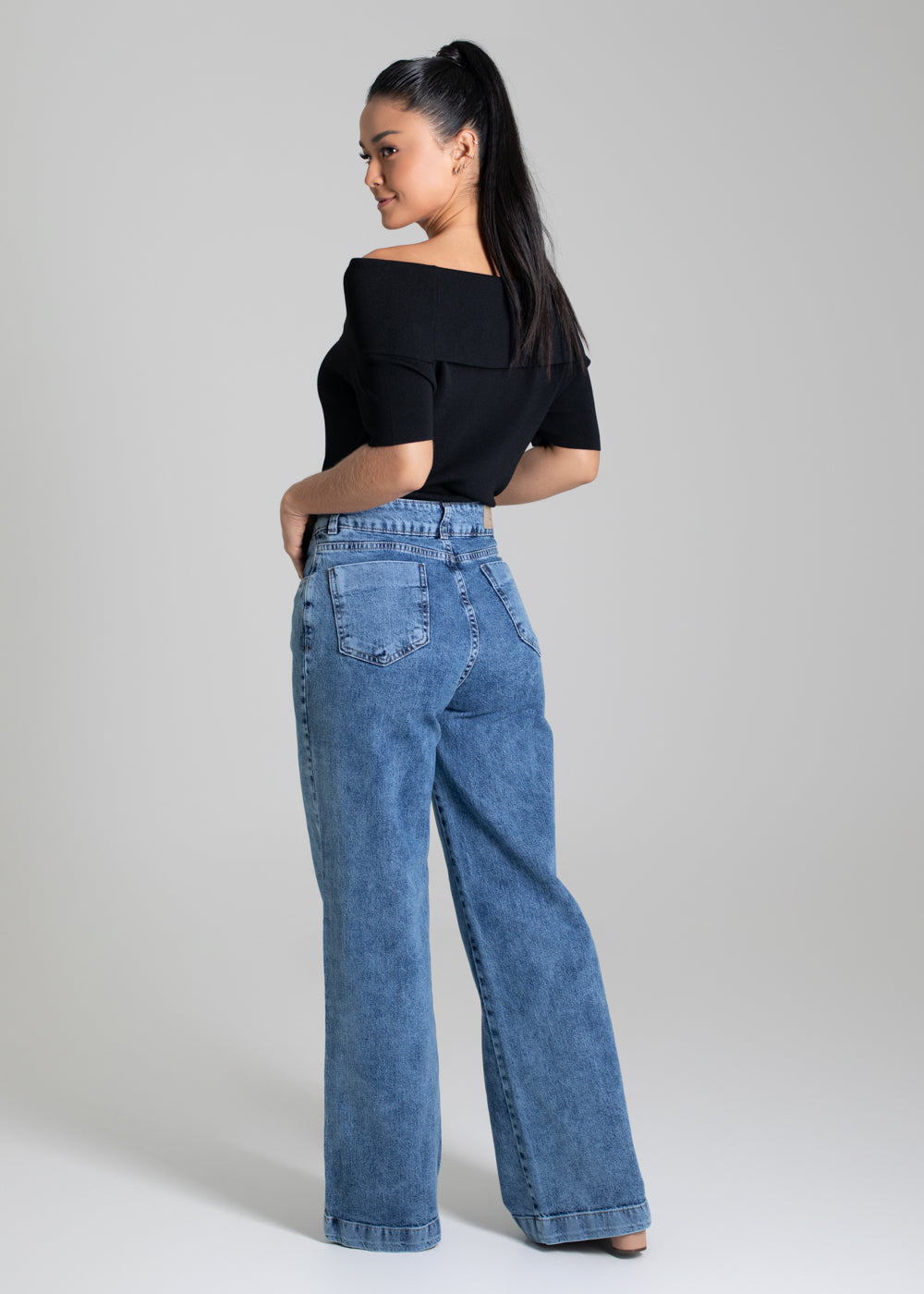 Calça Jeans Sawary Wide Leg - 280132 AZUL
