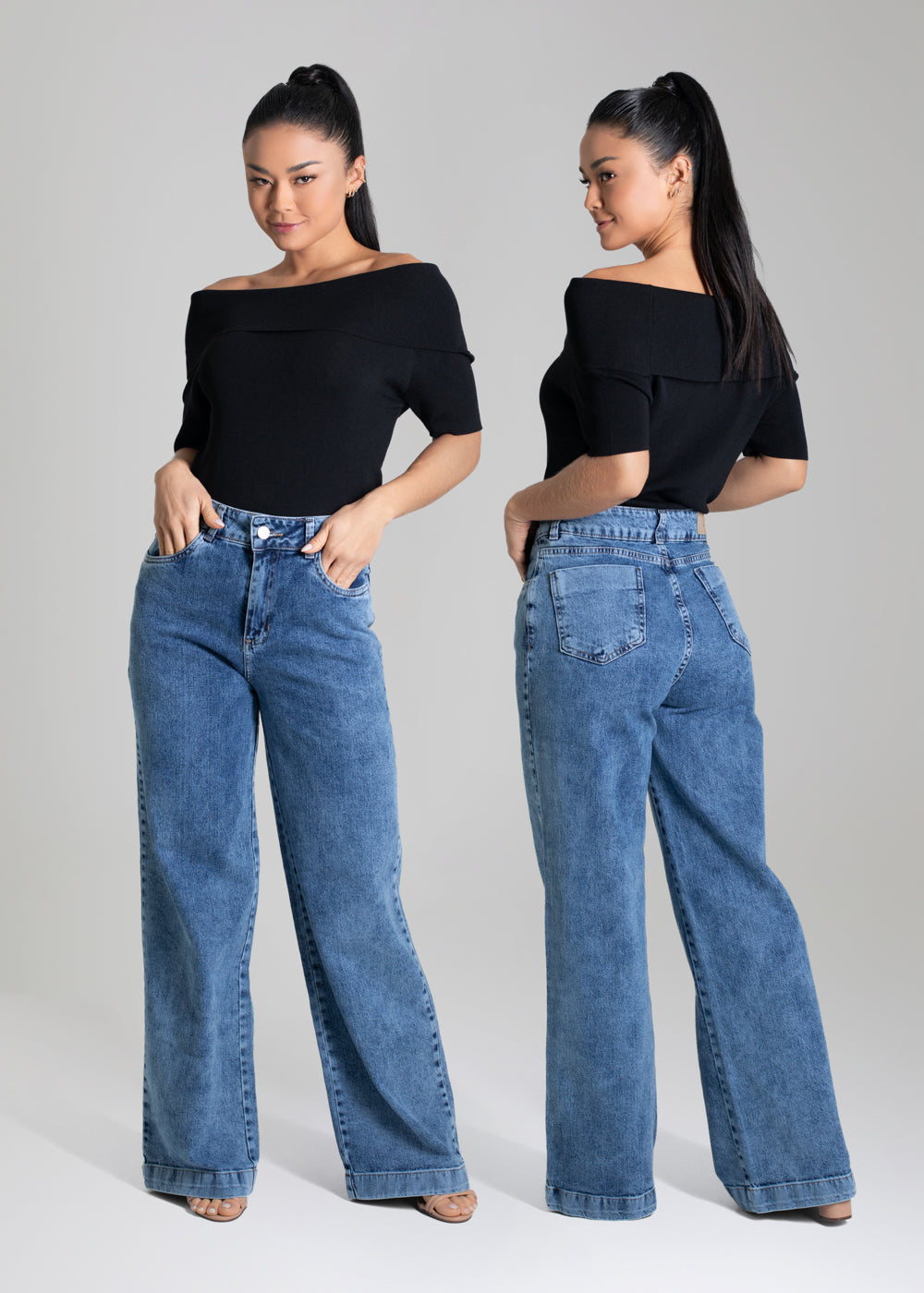 Calça Jeans Sawary Wide Leg - 280132 AZUL