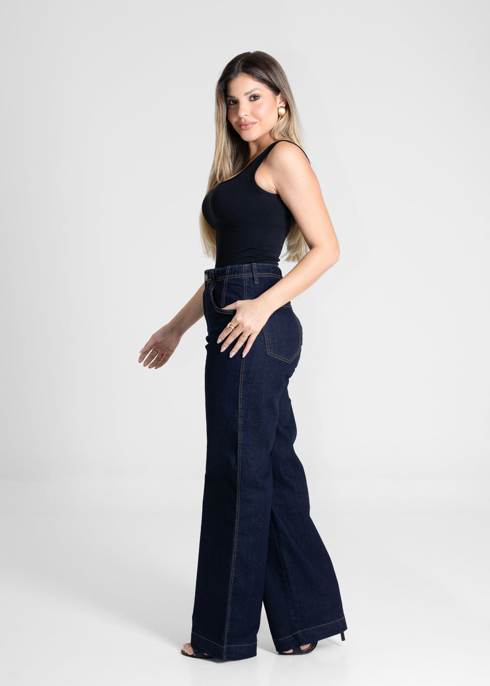 Calça Jeans Sawary Wide Leg - 280154 AZUL