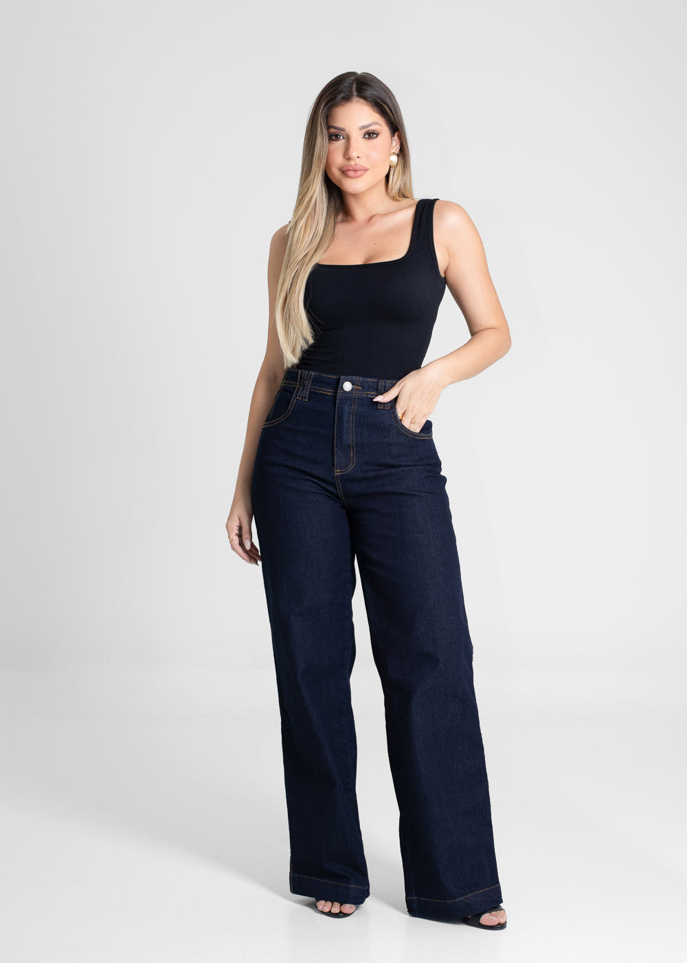 Calça Jeans Sawary Wide Leg - 280154 AZUL
