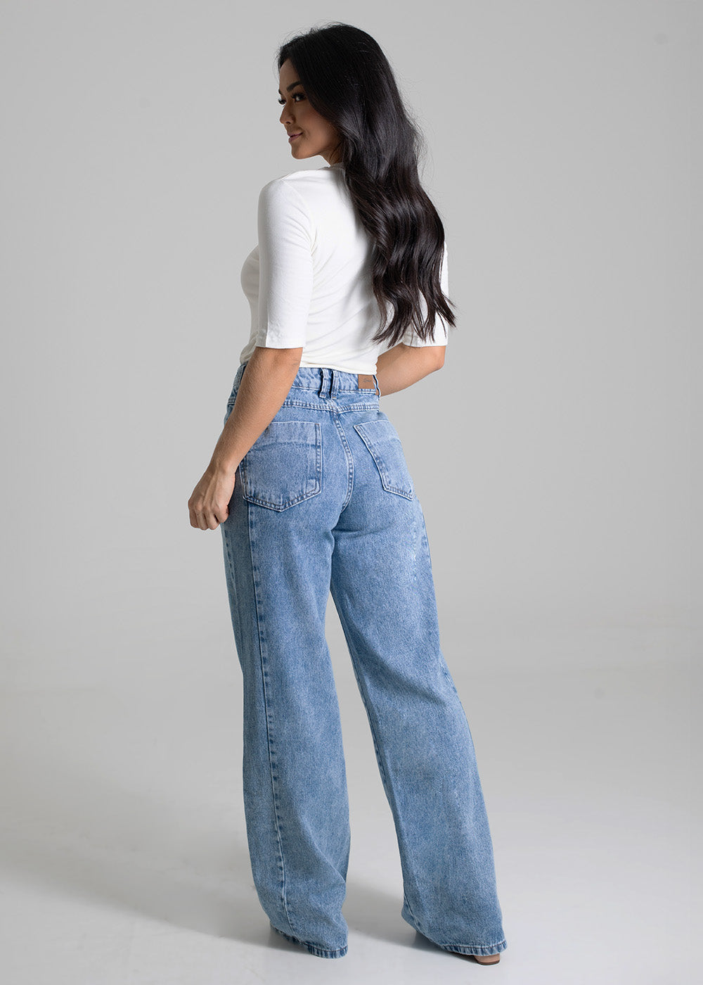 Calça Jeans Sawary Wide Leg - 280175 AZUL