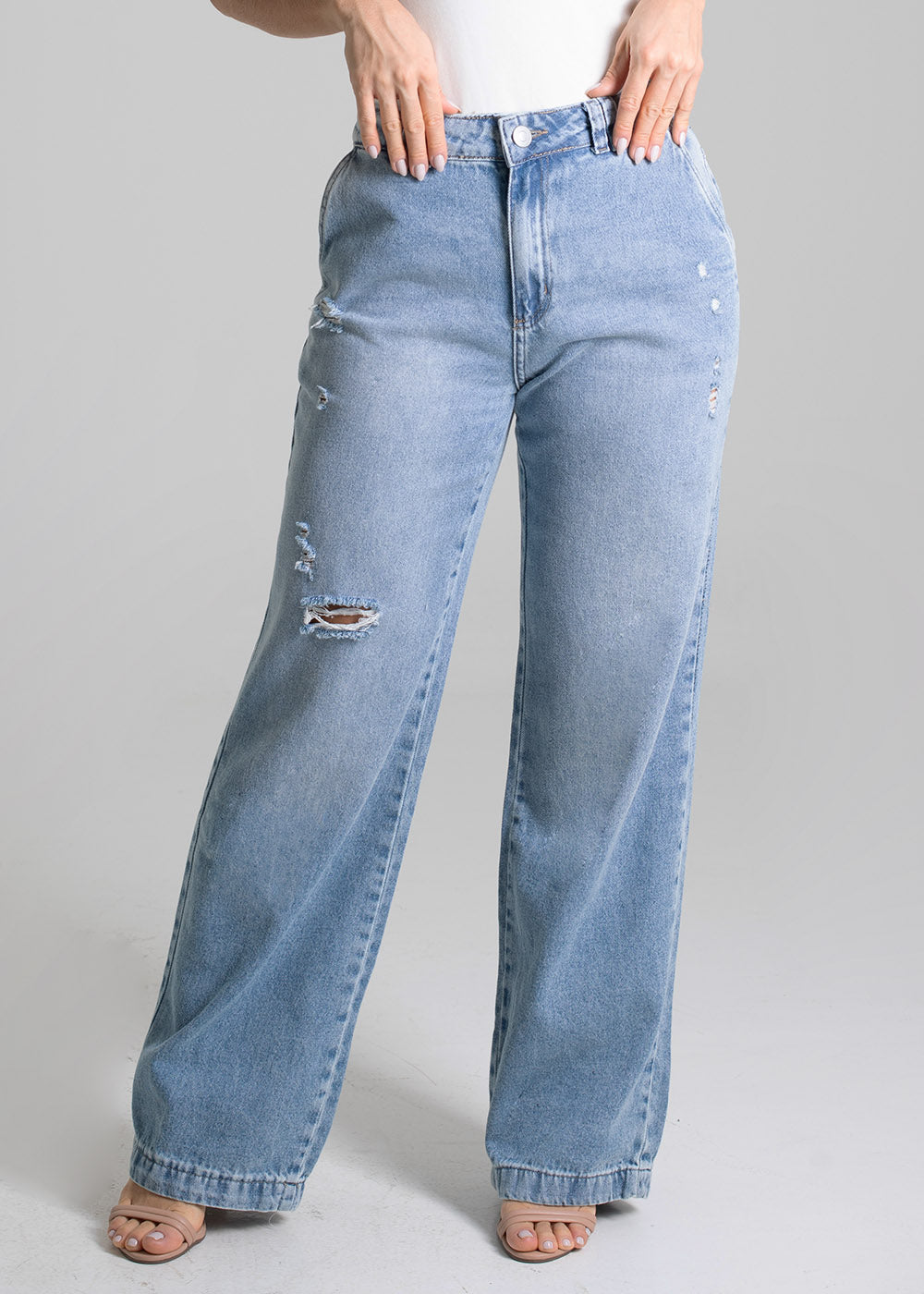 Calça Jeans Sawary Wide Leg - 280175 AZUL