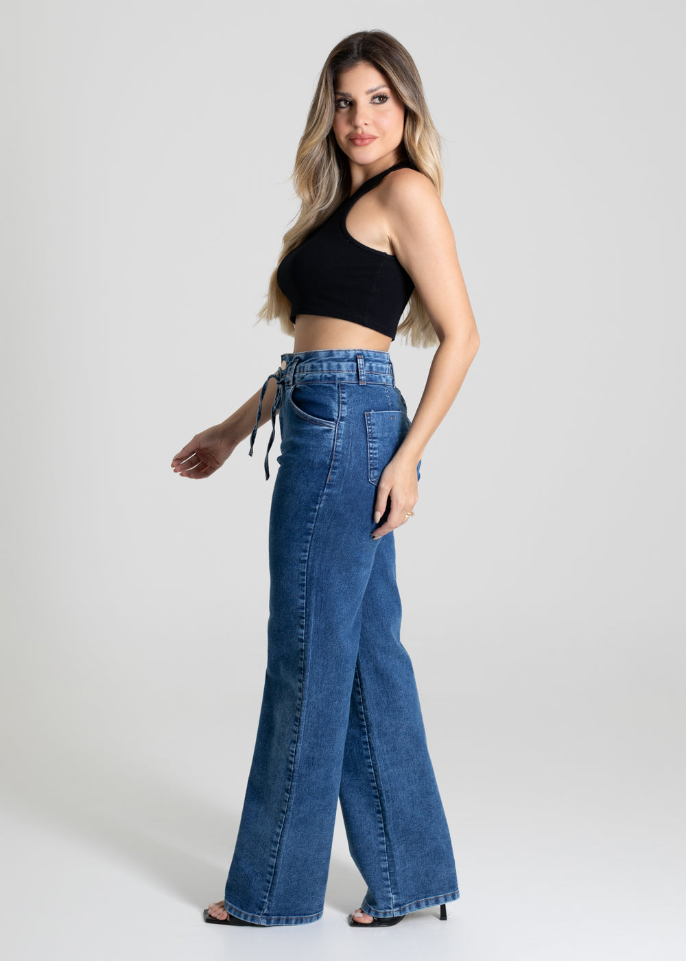 Calça Jeans Sawary Wide Leg - 280182 AZUL