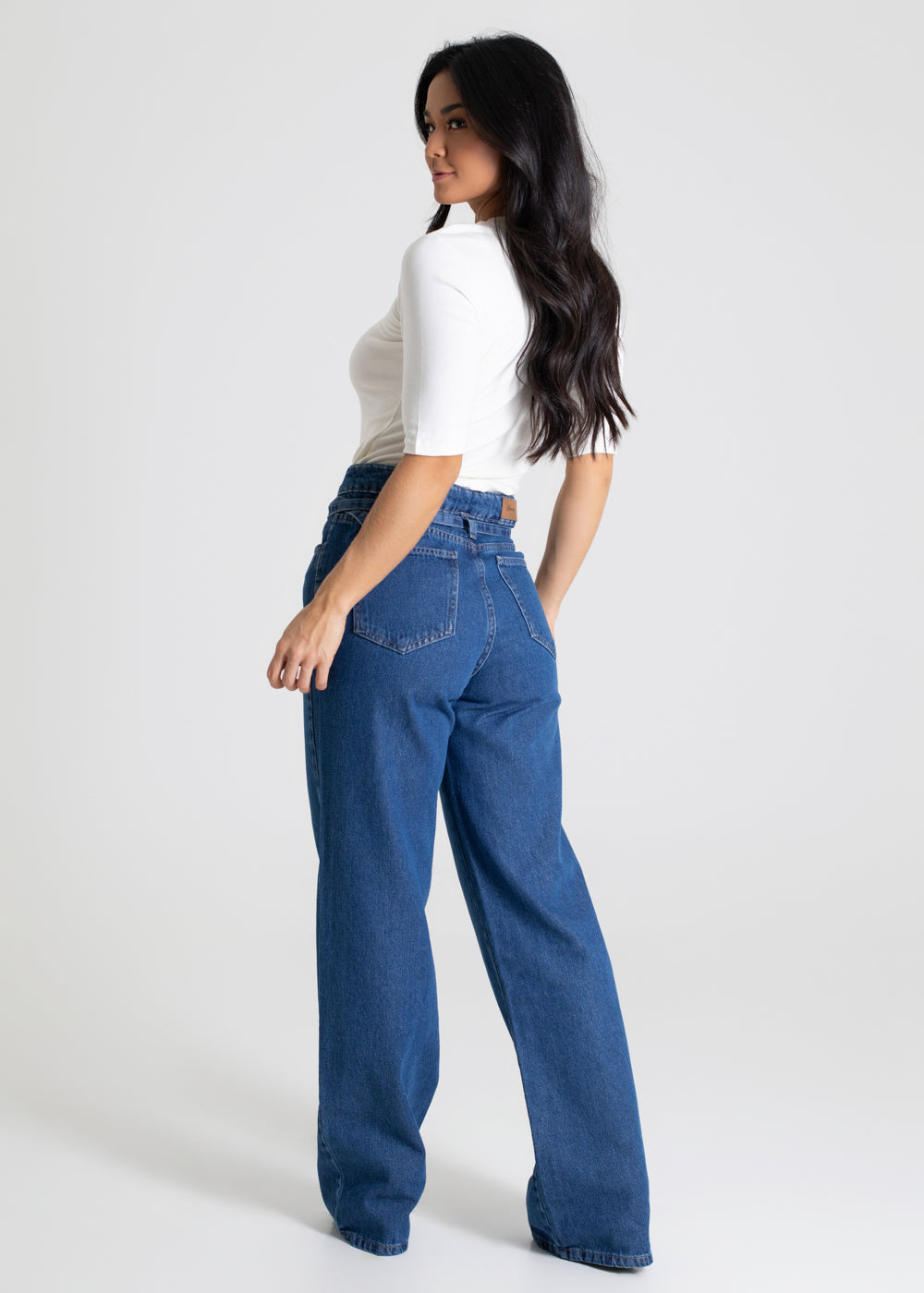 Calça Jeans Sawary Wide Leg - 280186 AZUL