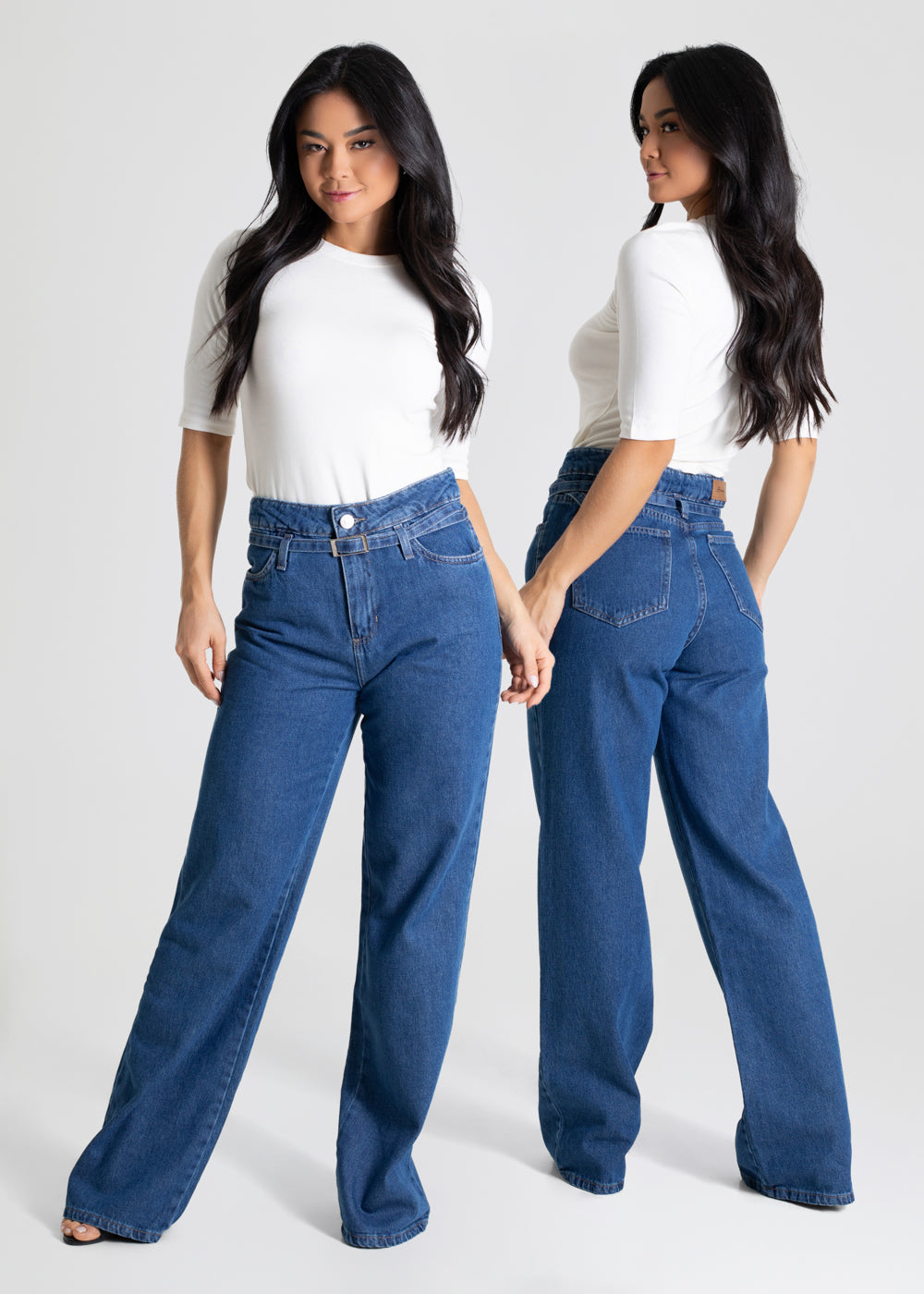 Calça Jeans Sawary Wide Leg - 280186 AZUL
