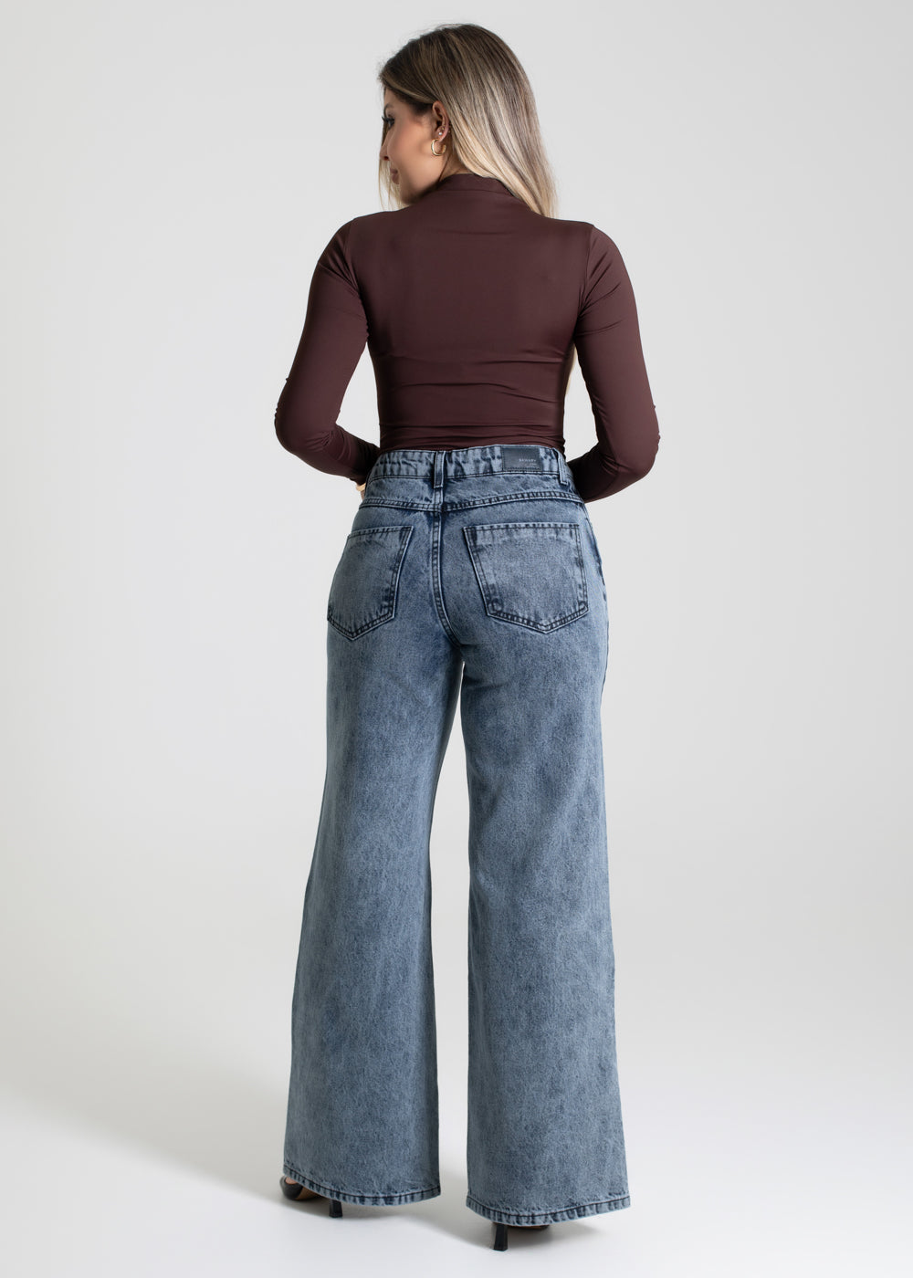 Calça Jeans Sawary Extra Wide Leg - 280196 PRETO