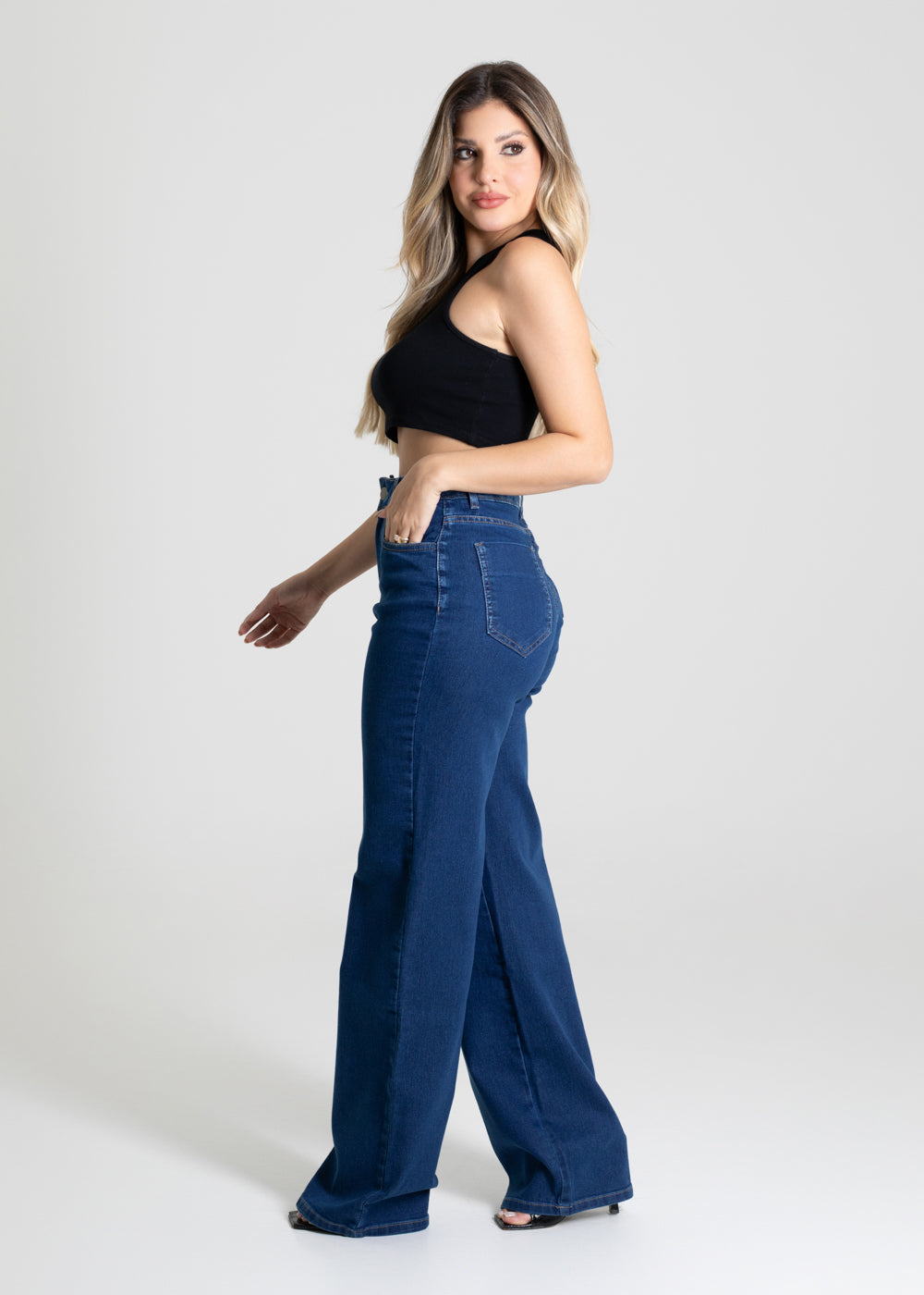 Calça Jeans Sawary Wide Leg - 280200 AZUL