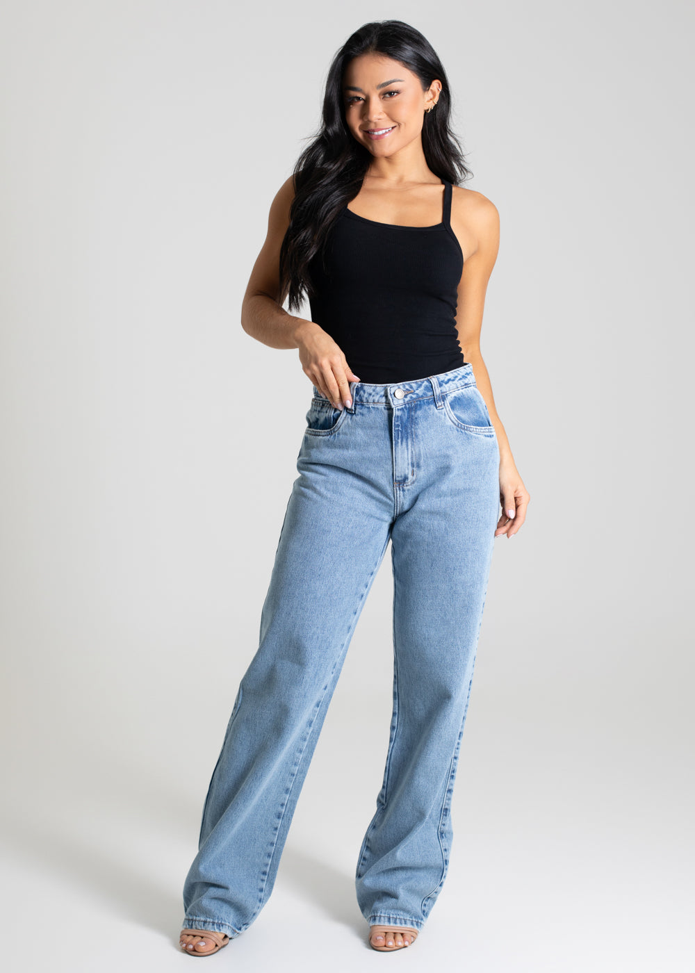Calça Jeans Sawary Wide Leg - 280212 AZUL