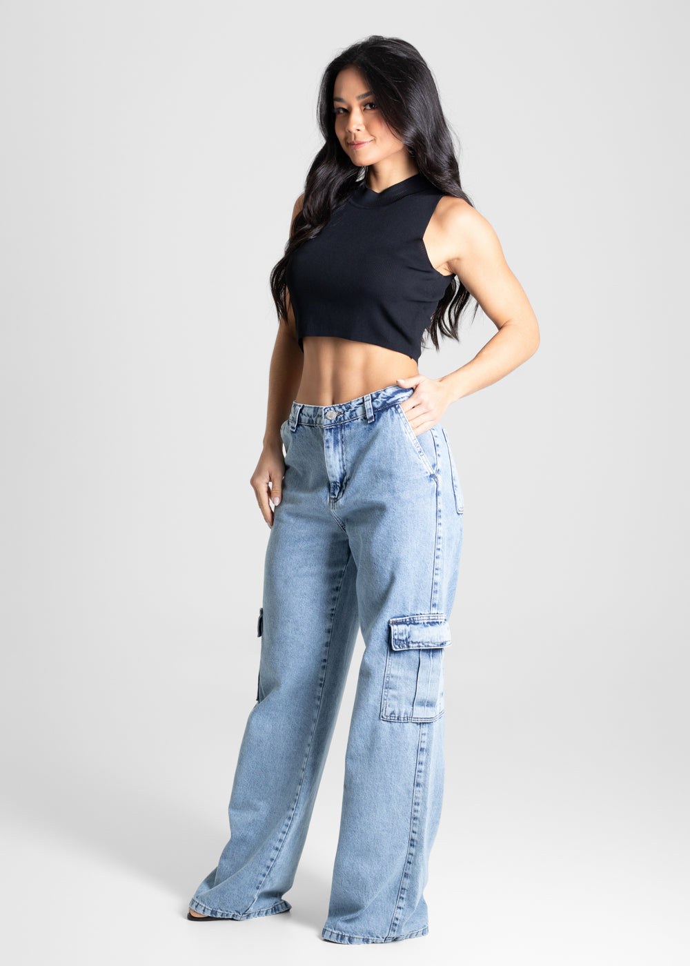 Calça Jeans Sawary Wide Leg - 280217 AZUL