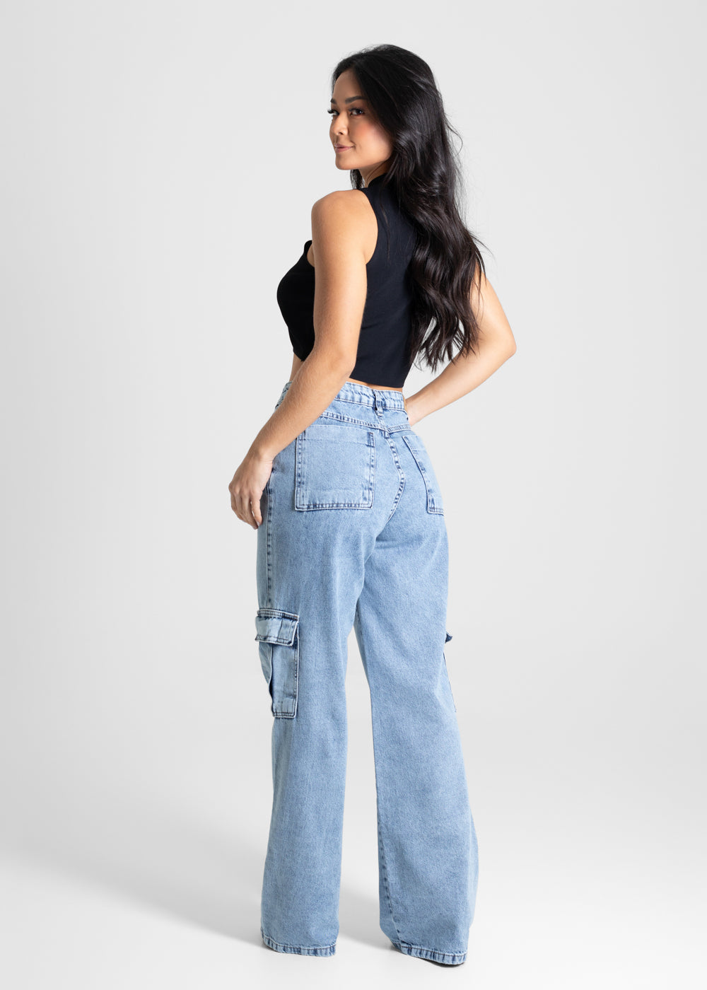 Calça Jeans Sawary Wide Leg - 280217 AZUL
