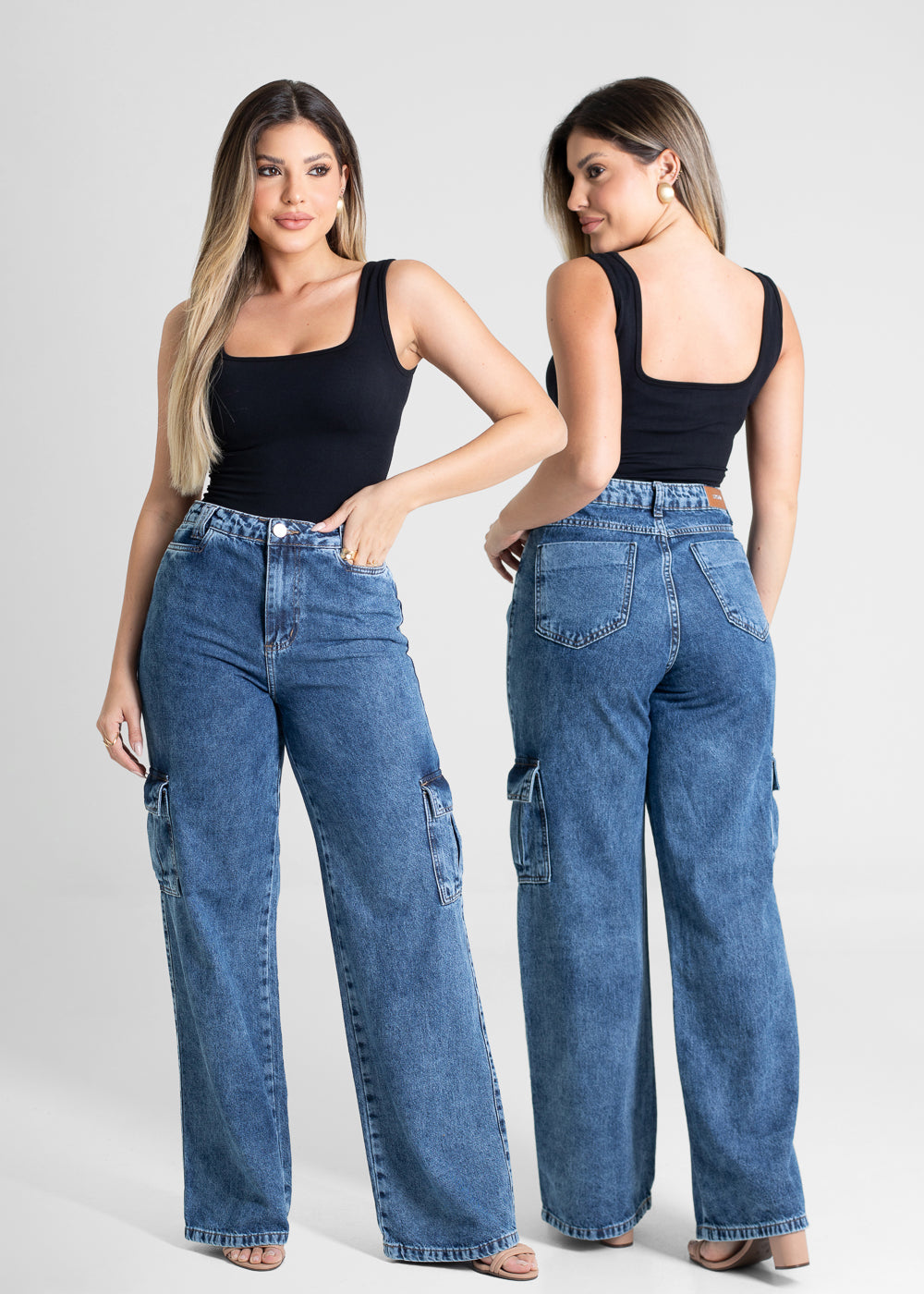 Calça Jeans Sawary Wide Leg - 280218 AZUL