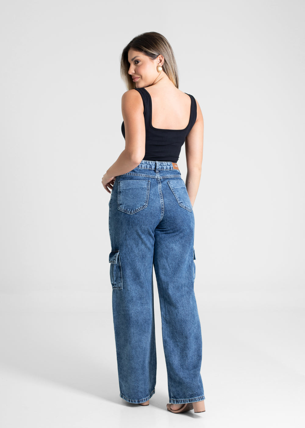 Calça Jeans Sawary Wide Leg - 280218 AZUL