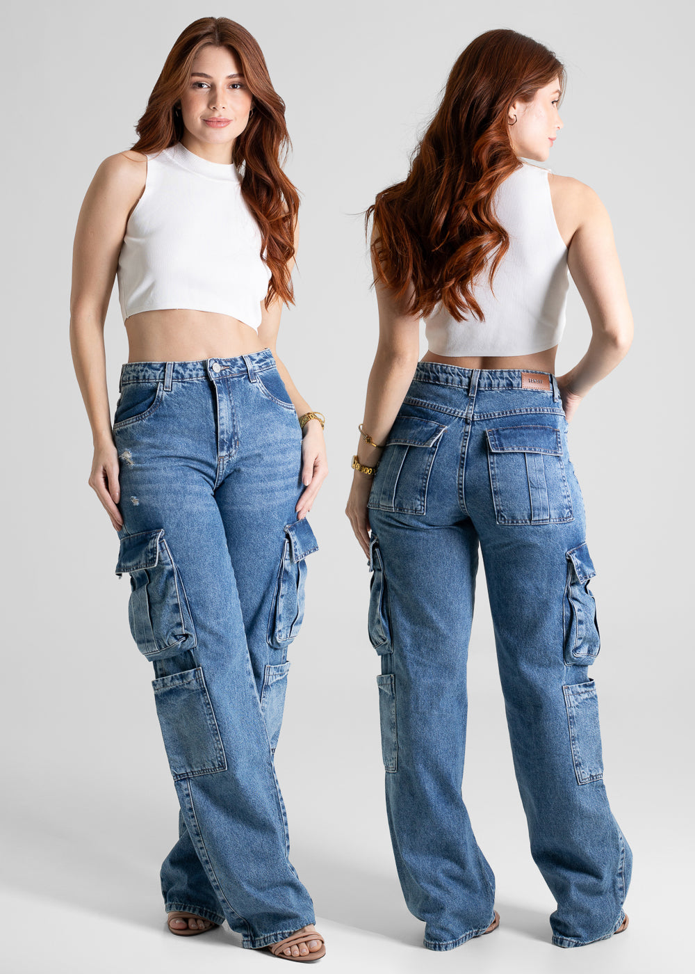 Calça Jeans Sawary Wide Leg - 280219 AZUL