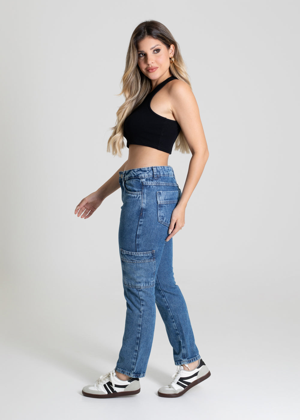 Calça Jeans Sawary Cargo - 280223 AZUL
