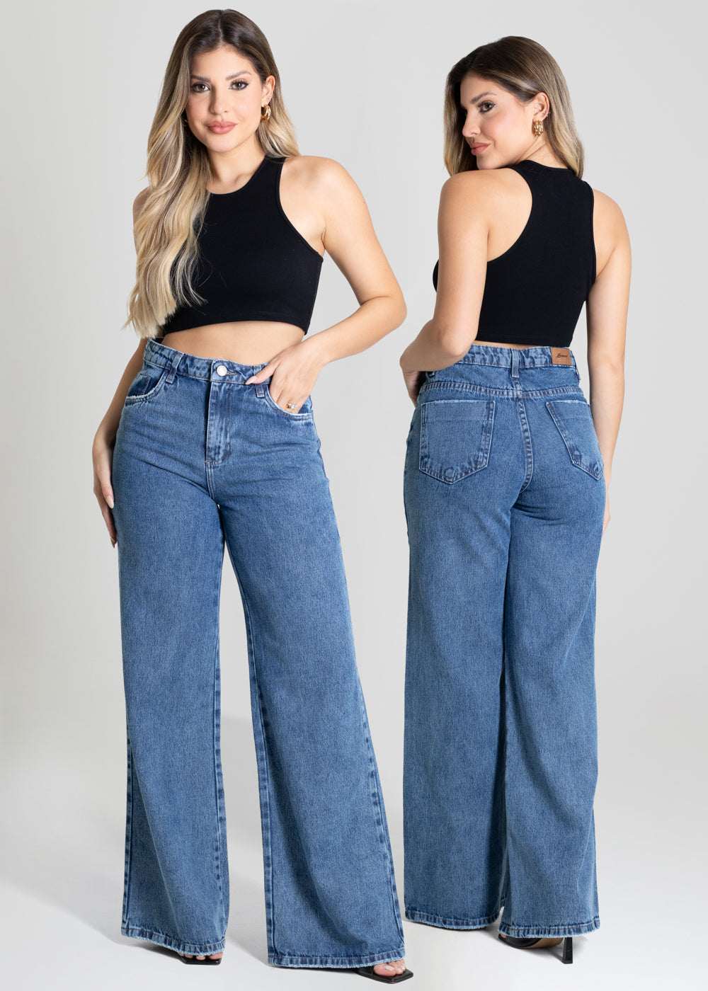 Calça Jeans Sawary Wide Leg - 280229 AZUL