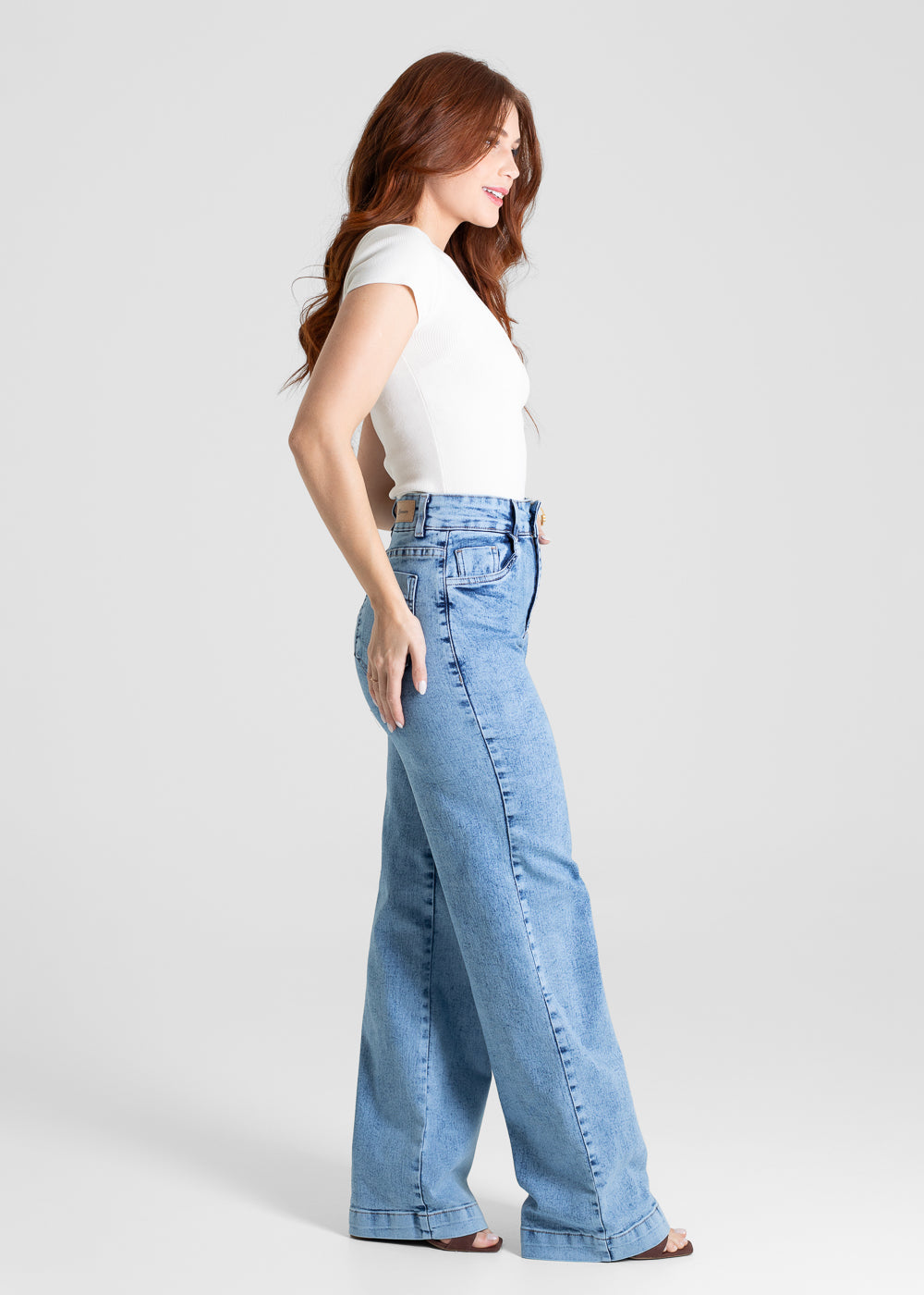 Calça Jeans Sawary Wide Leg - 280234 AZUL