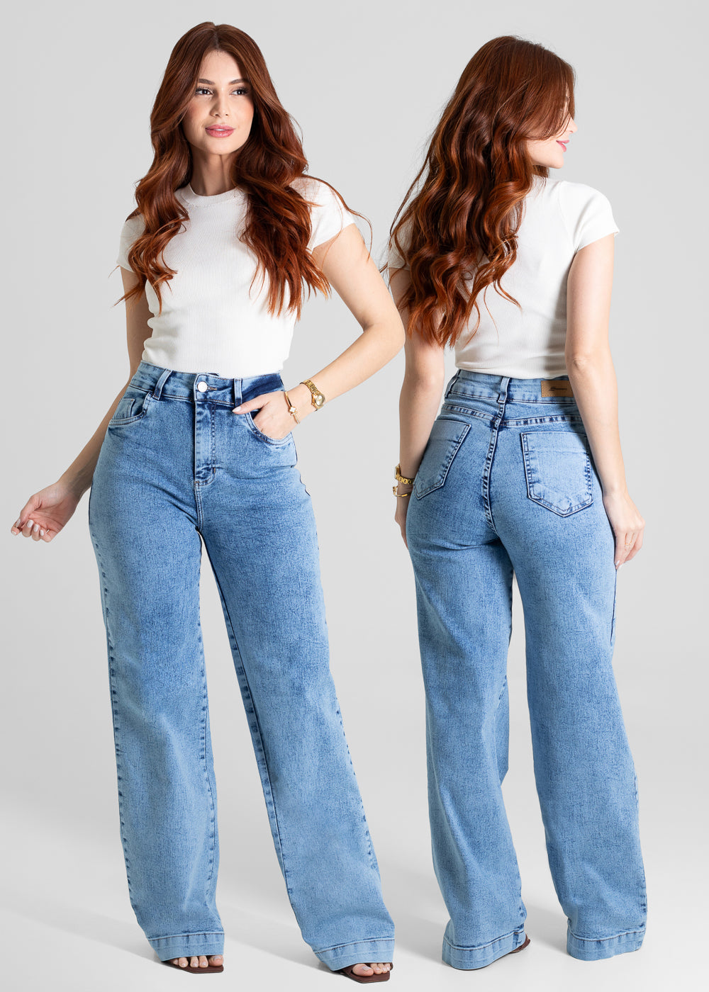 Calça Jeans Sawary Wide Leg - 280234 AZUL