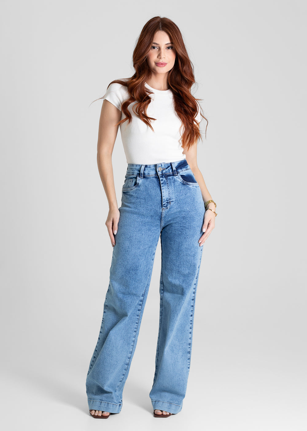 Calça Jeans Sawary Wide Leg - 280234 AZUL