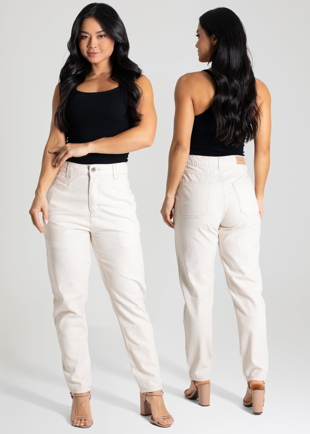 Calça Linho Sawary Mom - 280241 OFF WHITE