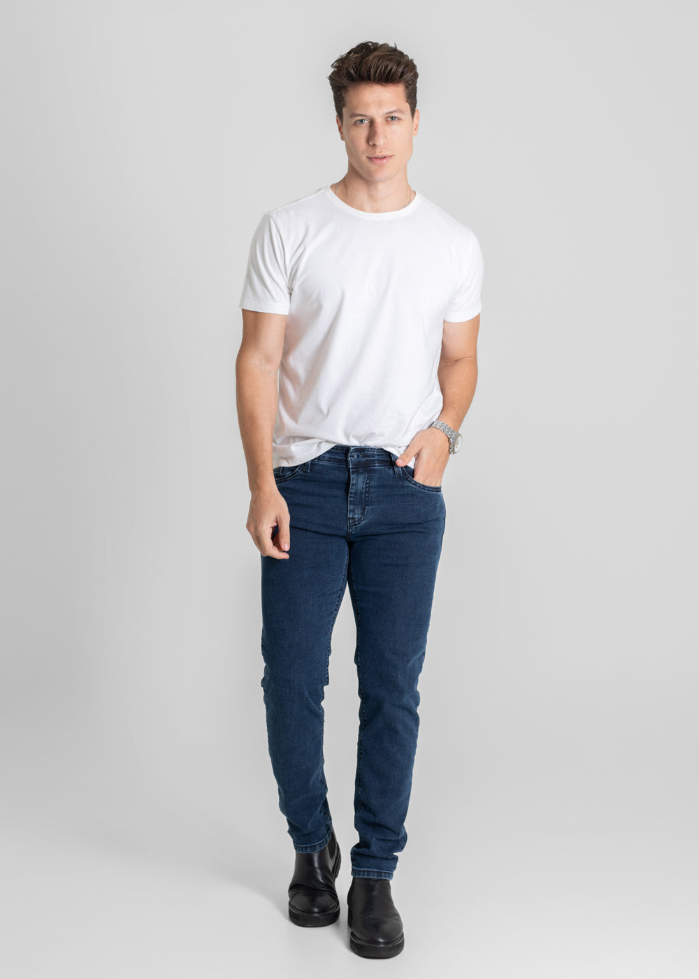Calça Jeans Sawary Slim - 280268 PRETO