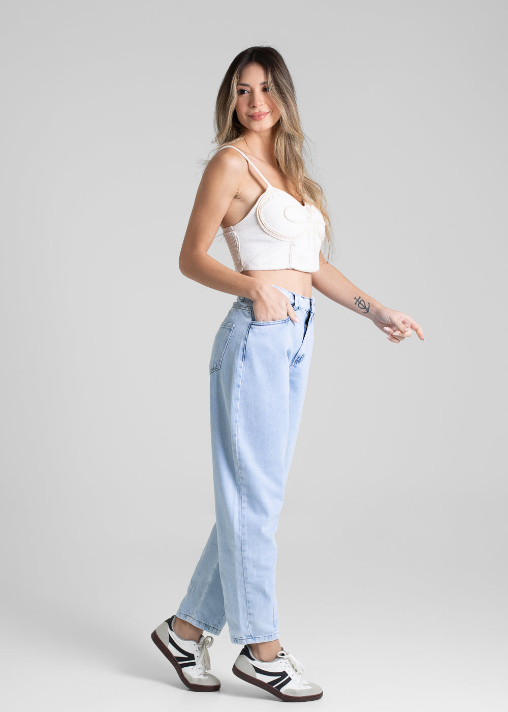 Calça Jeans Sawary Barrel - 280309 AZUL