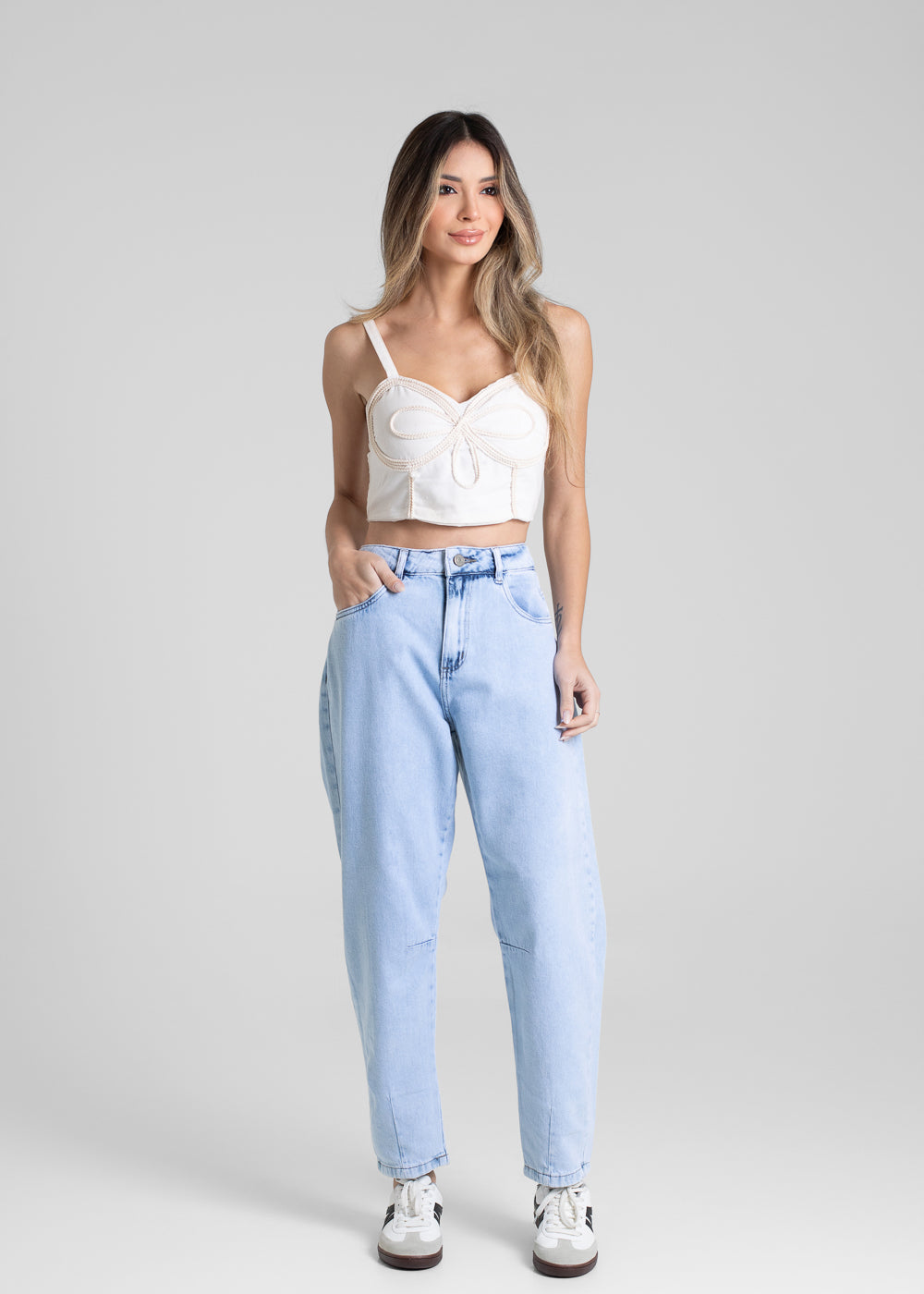Calça Jeans Sawary Barrel - 280309 AZUL