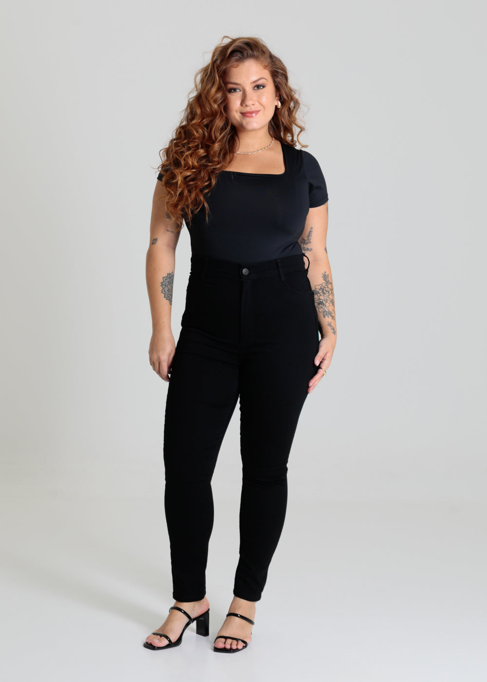 Calça Sarja Sawary Plus Size - 280312 PRETO