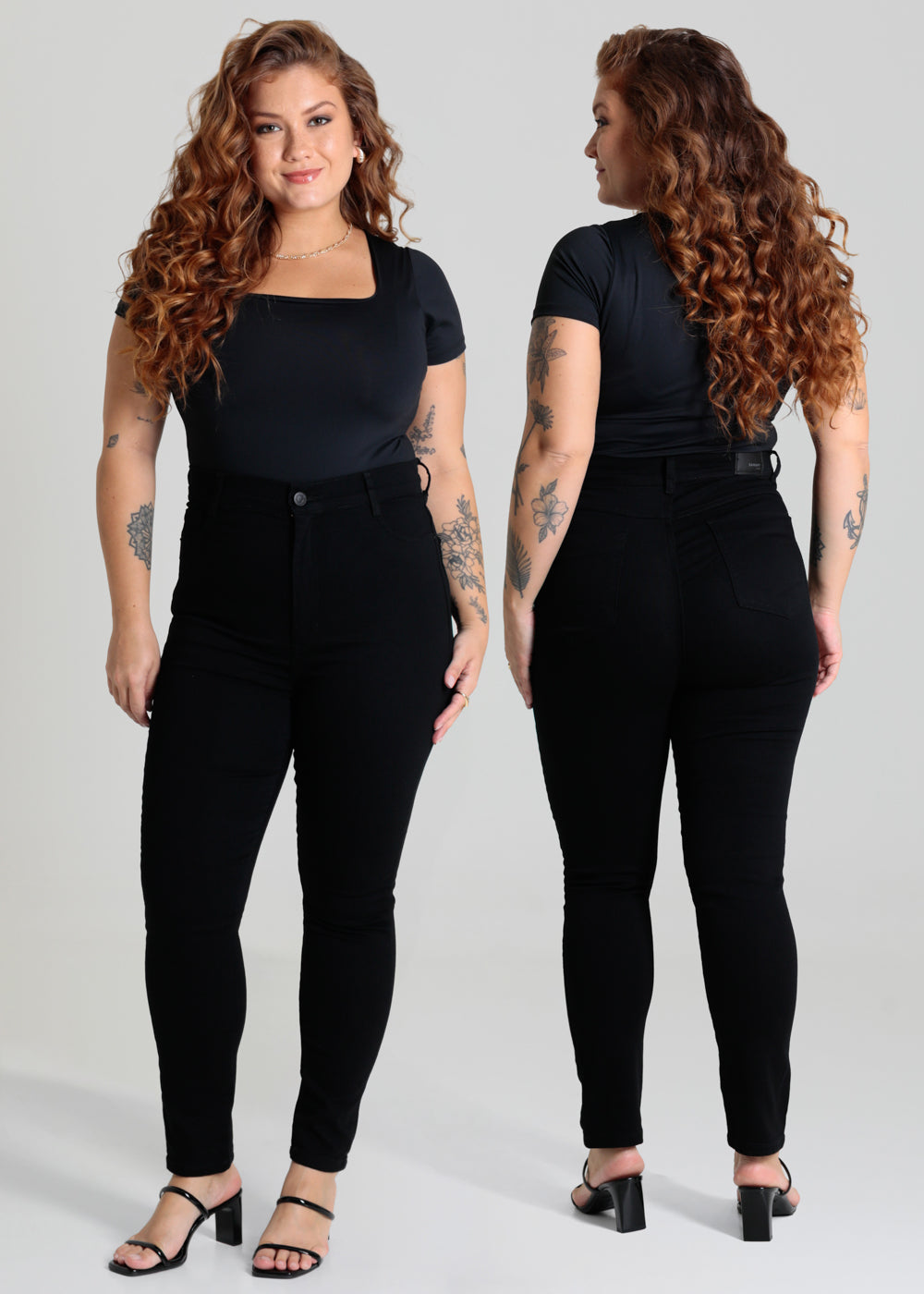 Calça Sarja Sawary Plus Size - 280312 PRETO