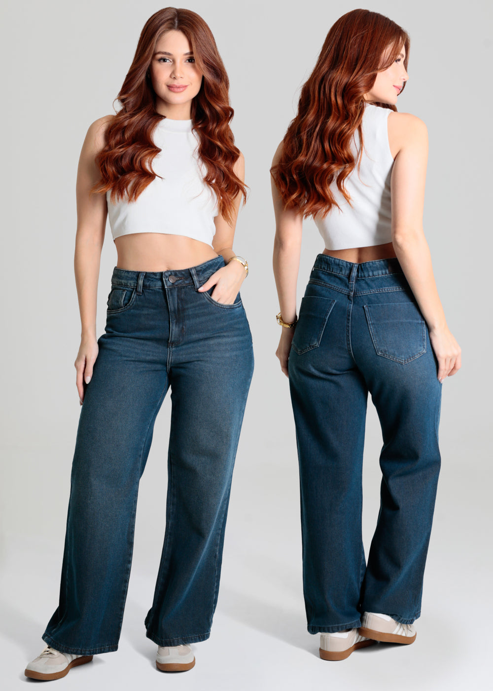 Calça Jeans Sawary Wide Leg Petit - 280361 AZUL
