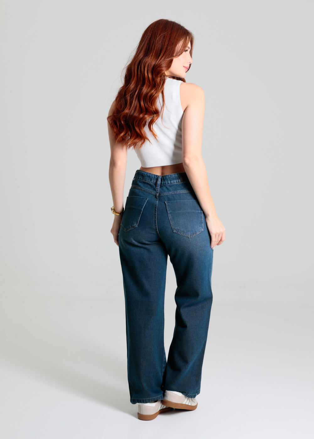 Calça Jeans Sawary Wide Leg Petit - 280361 AZUL