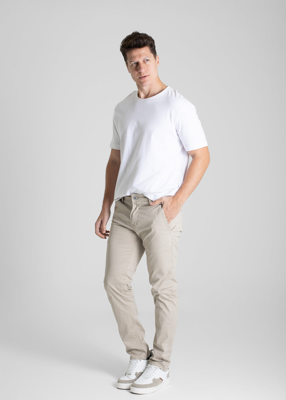 Calça Sarja Sawary Slim - 280381 BEGE